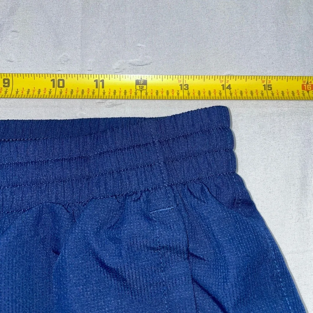 Under Armour Mens Navy Blue White‎ Stripe Mesh Lined Track Pants Medium MD Loose